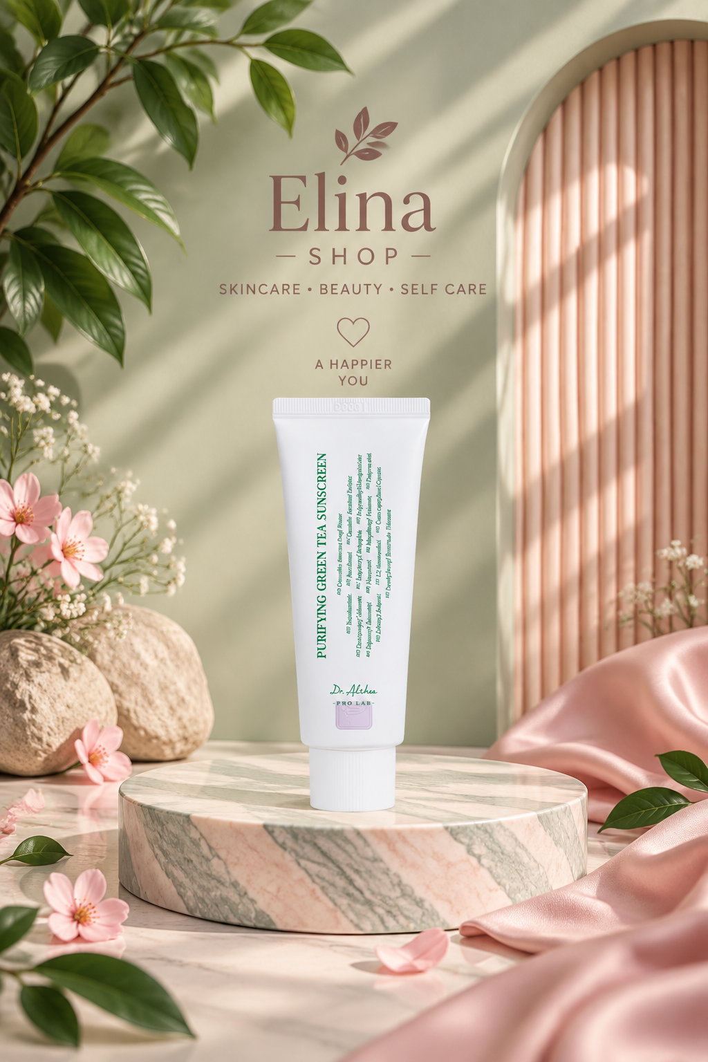 ضد آفتاب دکتر آلتیا مدل Purifying Green Tea Sunscreen SPF50+ PA++++