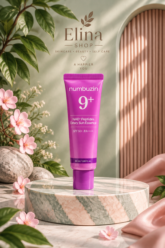 ضد آفتاب نامبوزین شماره ۹ پلاس NAD+ Peptides Dewy Sun Essence SPF50