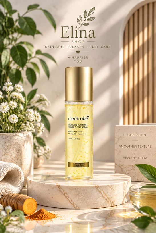 اسپری سرم ژل طلایی کوجیک اسید و زردچوبه مدیکیوب (اصل